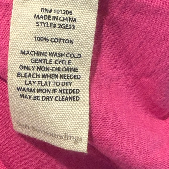 Soft Surroundings Fuchsia Button Down Shirt - Picture 9 of 10